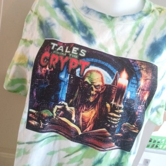 Custom Tie-Dye Graphic Tee featuring the Crypt-Keeper - Picture 3 of 6